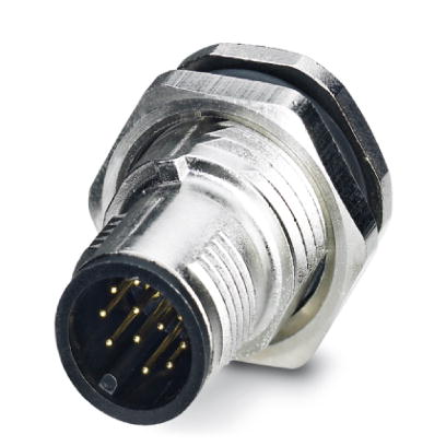Phoenix Contact M12 Receptacle; SACC-DSI-MS-12CON-L180 SCO; Male; 12-Pin; A - Standard Key; Rear Mount; PCB